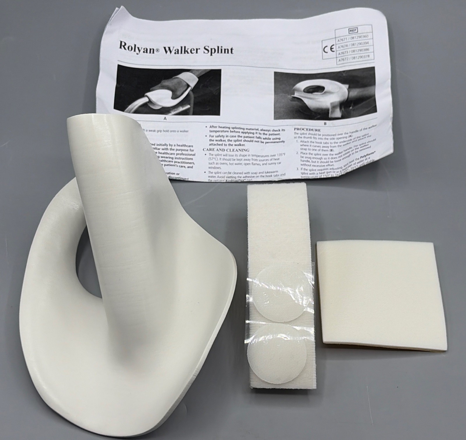Rolyan Walker Hand Splint - Right Hand - Large (A7674) - New Open Box