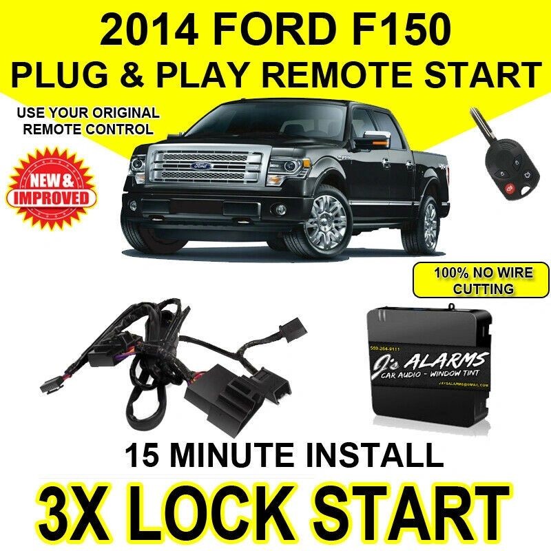 2014 Ford F-150 Remote Start Plug and Play Easy Install Truck F150 3X Lock FO1