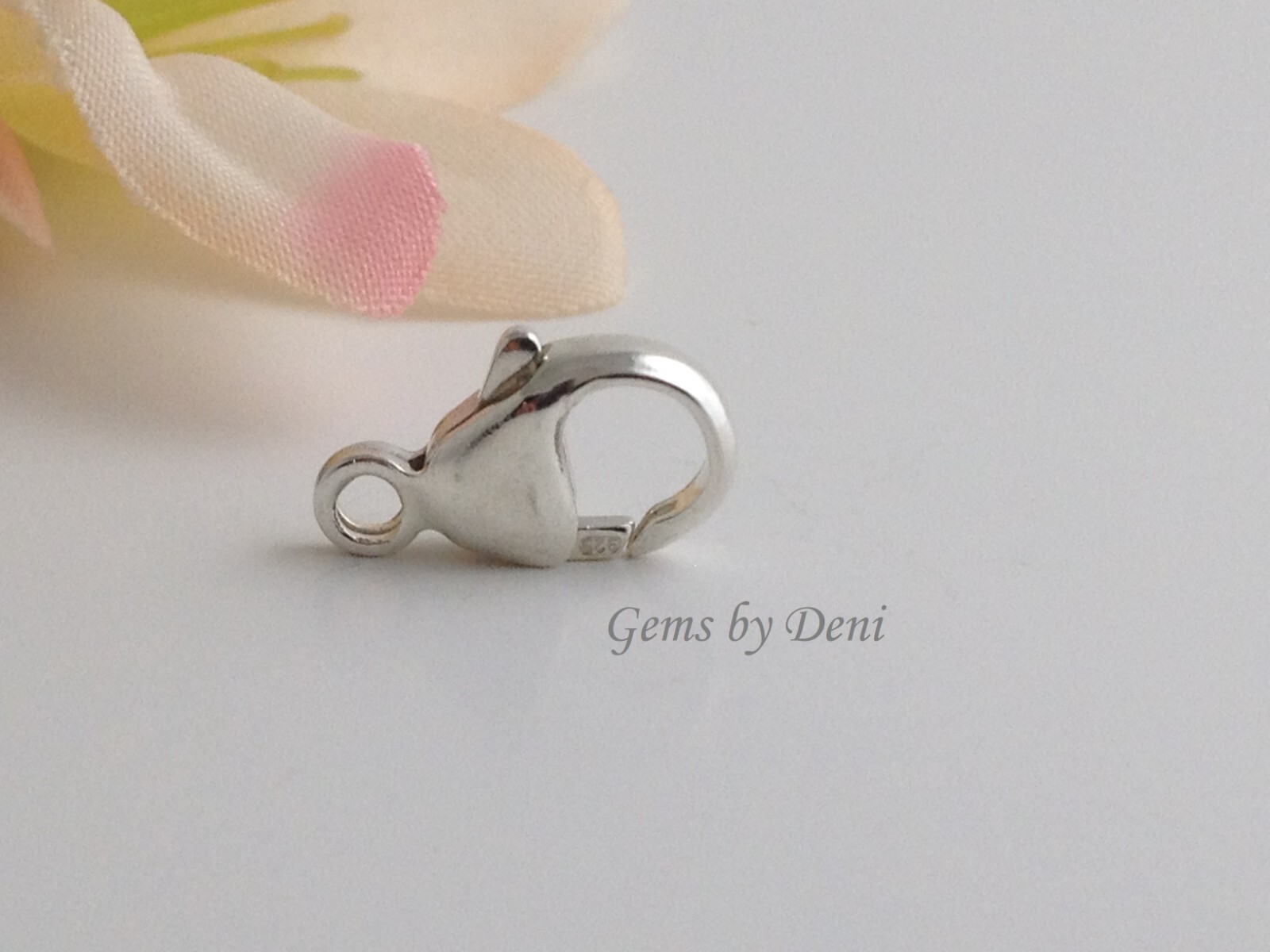 Solid Sterling Silver Crab Claw Clasp With Ring (11, 14, 17mm)