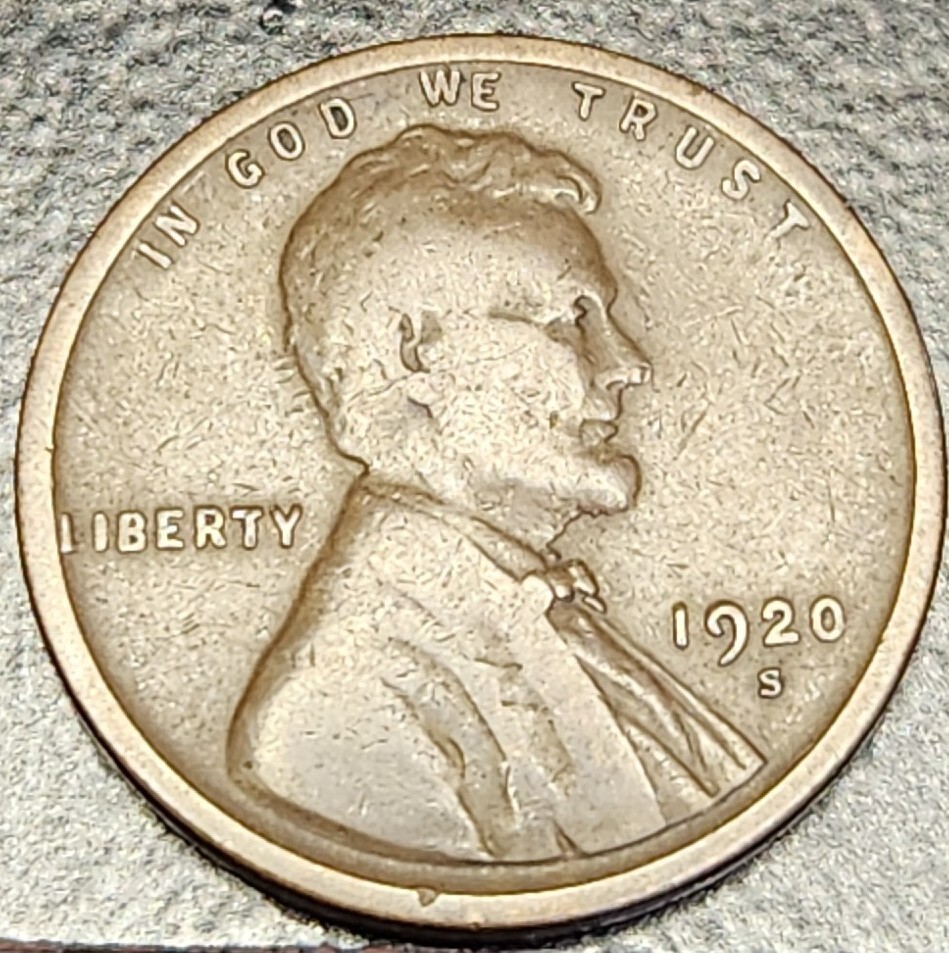 1920-S Lincoln Wheat Cent***ERROR RPM-001, S/S NORTH***