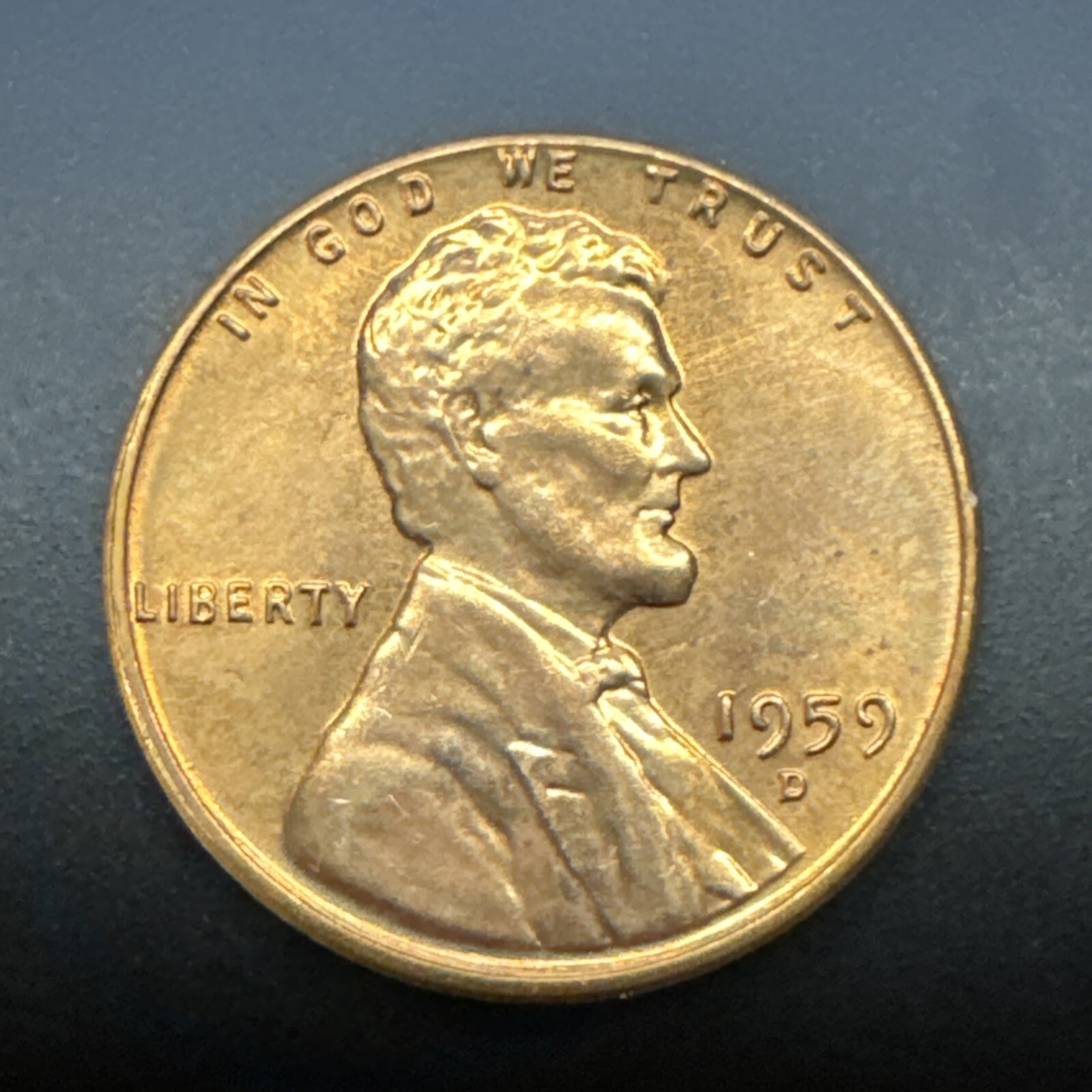 1959 D Lincoln Memorial Penny Brilliant Uncirculated (BU) Cent (RD) Red Coin