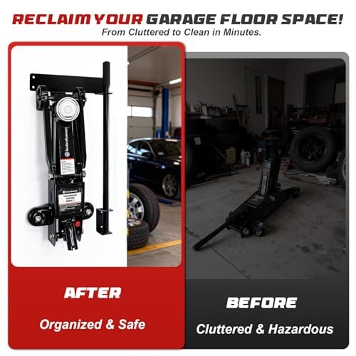 Jack Stand Wall Mount Rack Organizer, Heavy Duty Hydraulic Trolley Jack