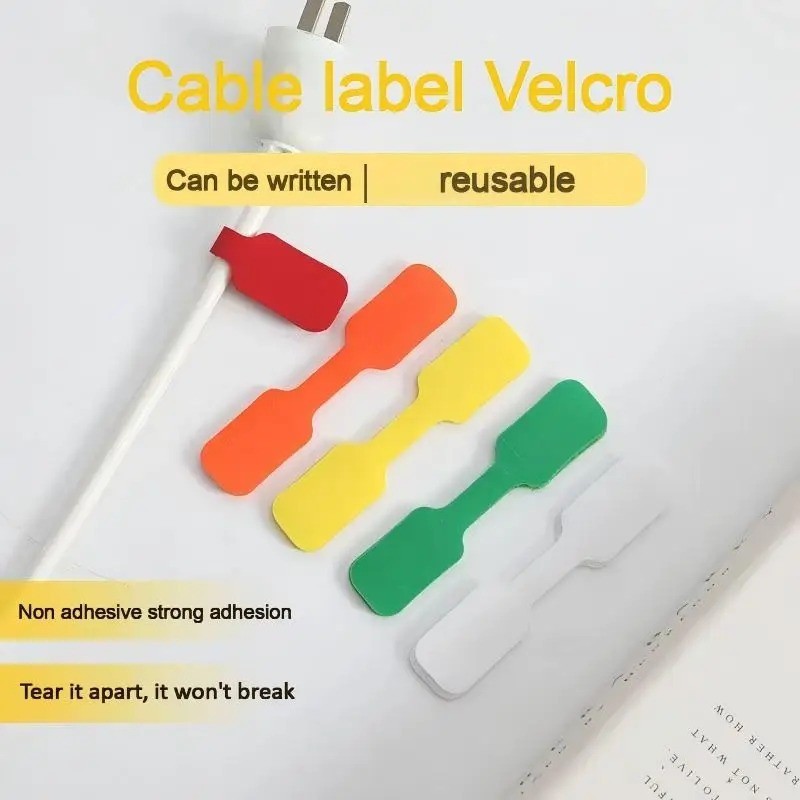 25pcs Wire Markers - Writable Cable Labels with Hook, Loop for Easy Organization