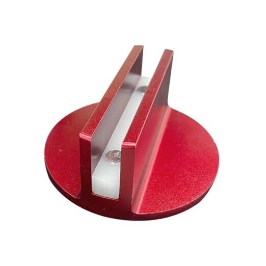 Universal Magnetic Jack Pad, 0.37" Slotted Aluminum Grooved Jack Puck Red