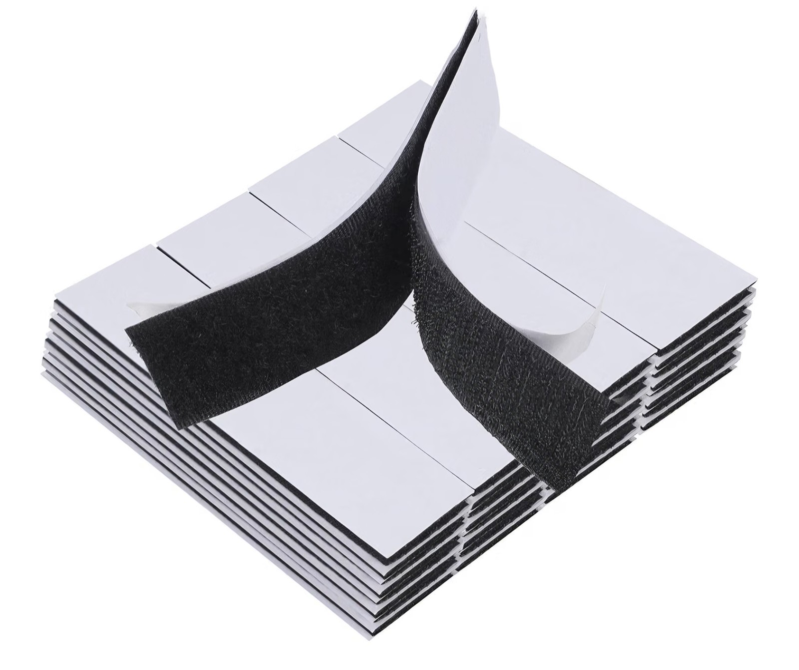 20 Sets 1x4 Inch Hook and Loop Tape with Adhesive, Hook and Loop Black Nylon...