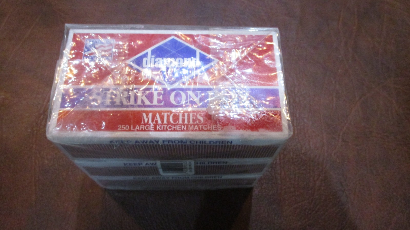 LOT Vintage 3 Box Set Diamond Strike On Box Large Kitchen Matches USA 90s