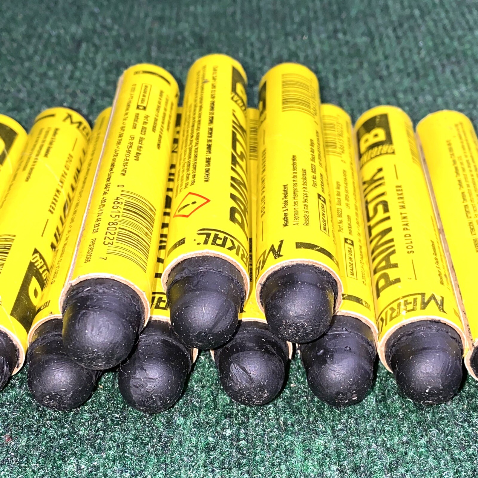 12x ~ Markal PAINTSTIK Solid Paint Marker 80223 ~ Original B, Large Tip ~ Black