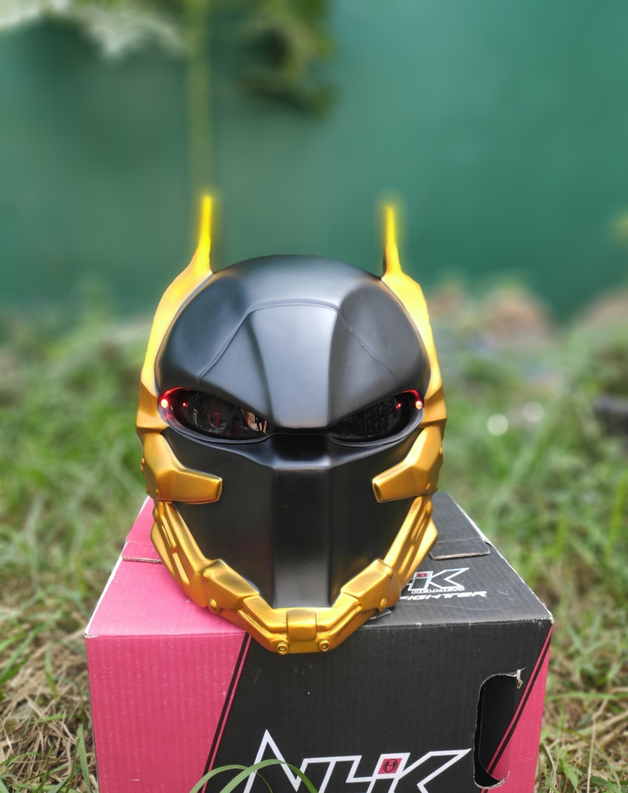 New Helmet Custom Batman Arkham  For Motorcycle ( APPROVED DOT/ECE )