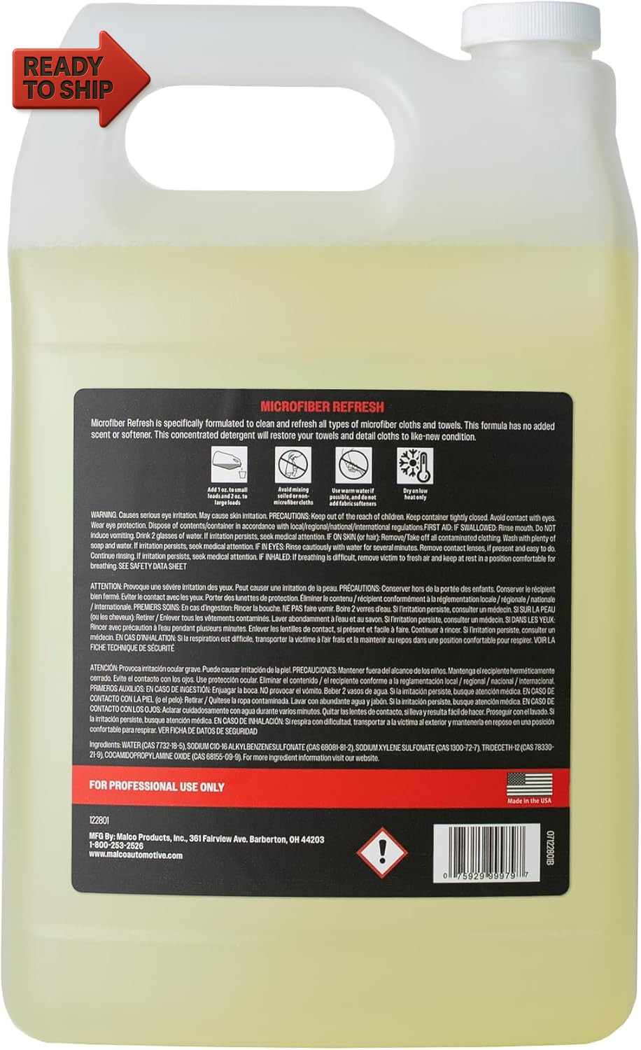 Malco Microfiber Refresh Concentrated Detergent – Heavy-Duty Microfiber Towel C