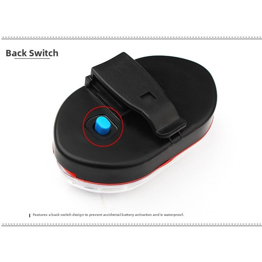 Mountain Bike Taillight with Multiple Lighting Options Steady Flashing