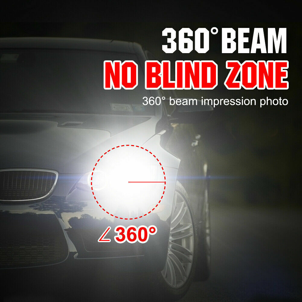 2x 9007/HB5 LED Headlight Bulbs Kit 6500K White High Low Beam Light Super Bright