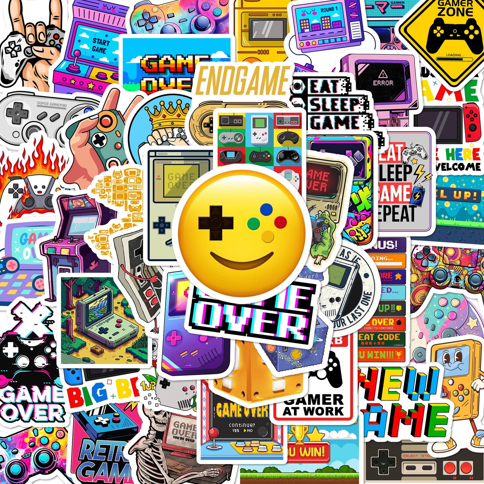BEATRI Gaming Stickers 50Pcs Video Game Decal