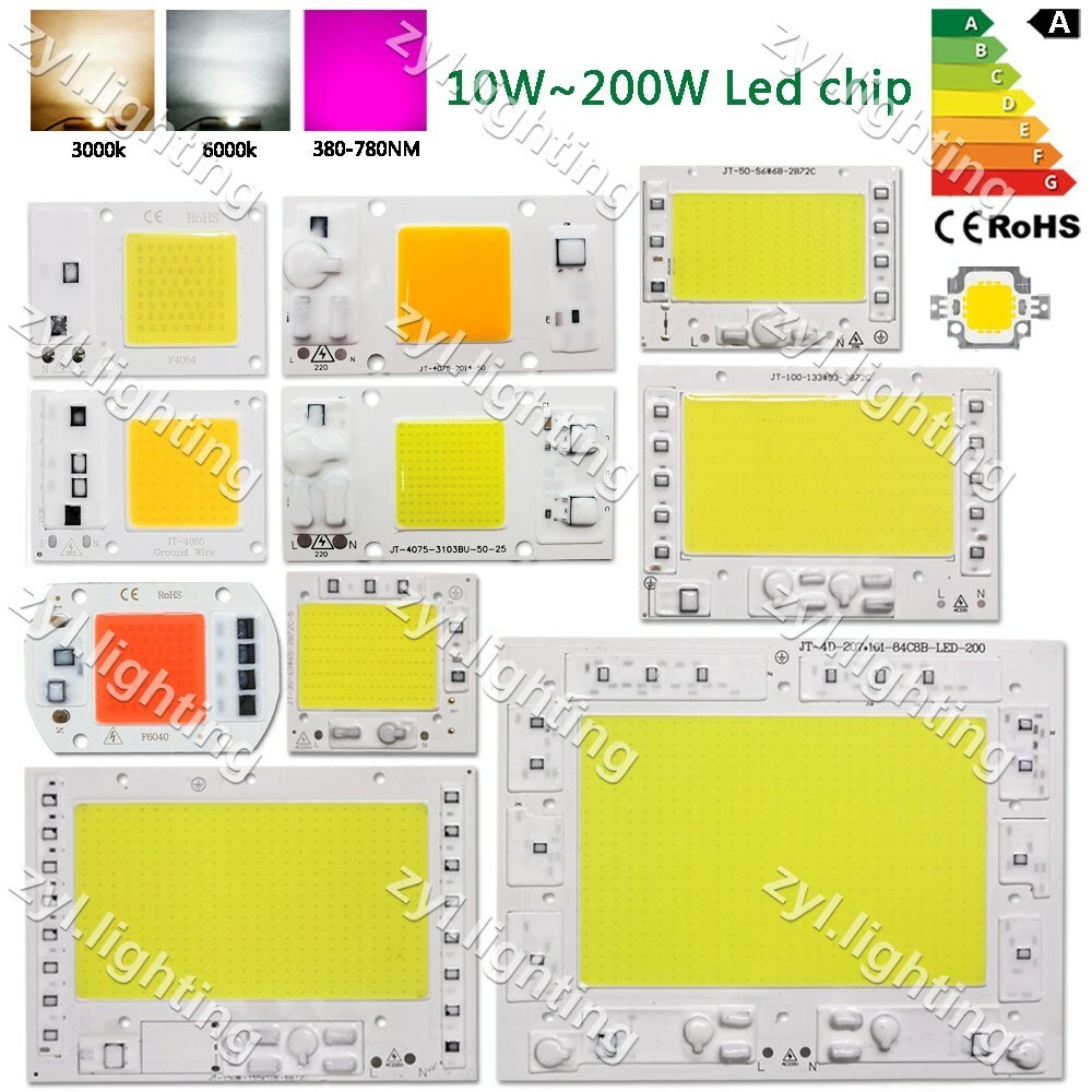 LED Chip COB Lamp Bead 10W 20W 30W 50W 100W 150W 200W SMD Plant grow flood light