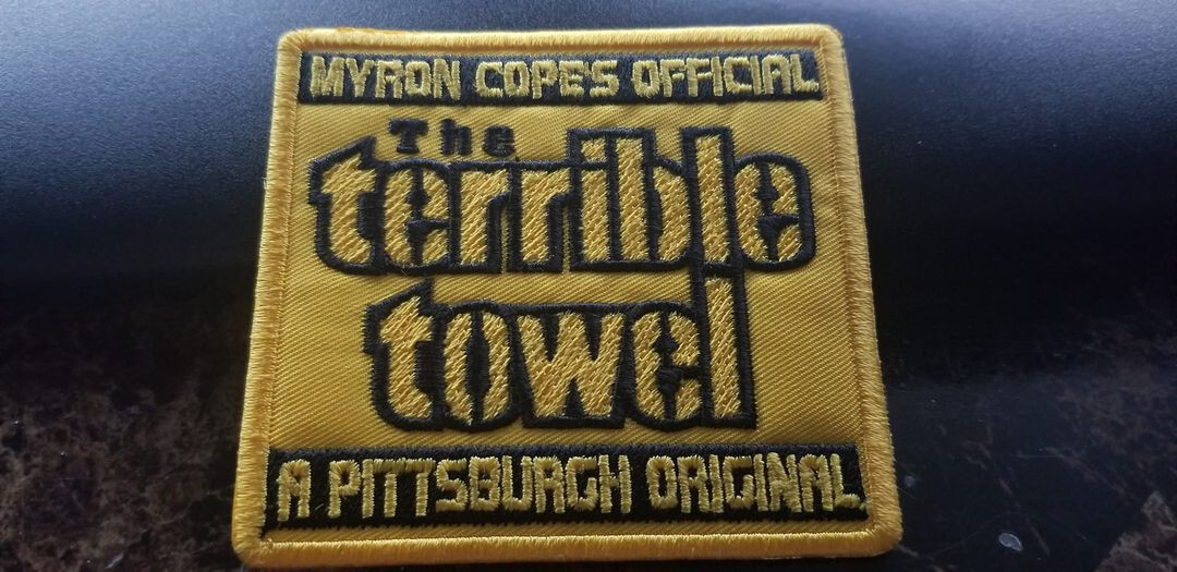 Terrible Towel Pittsburgh Steelers Embroidered Patch approx 3x3.5"
