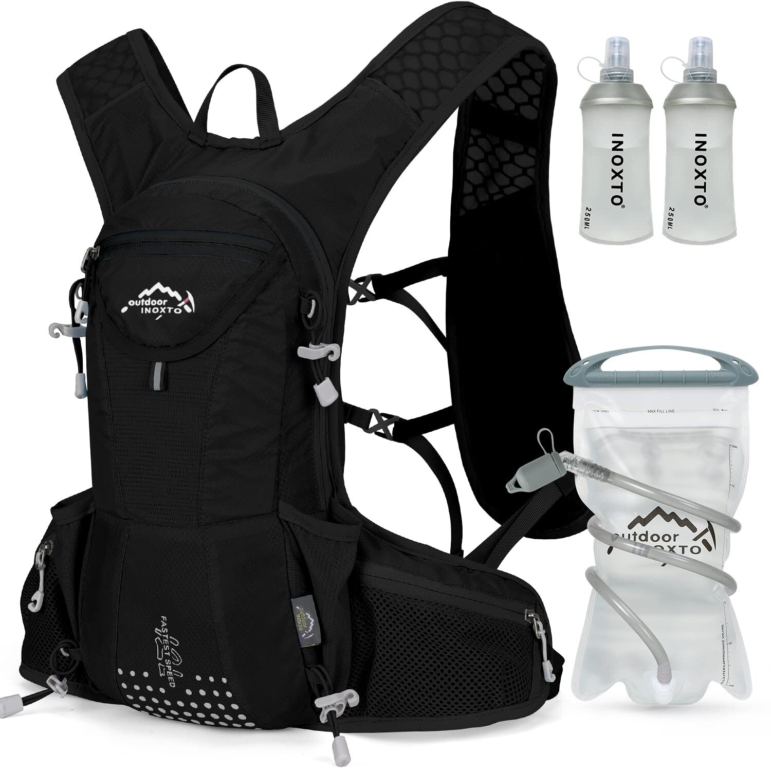 Hydration Pack Backpack, Lightweight Water Backpack with 2L Leakproof Hydrati...