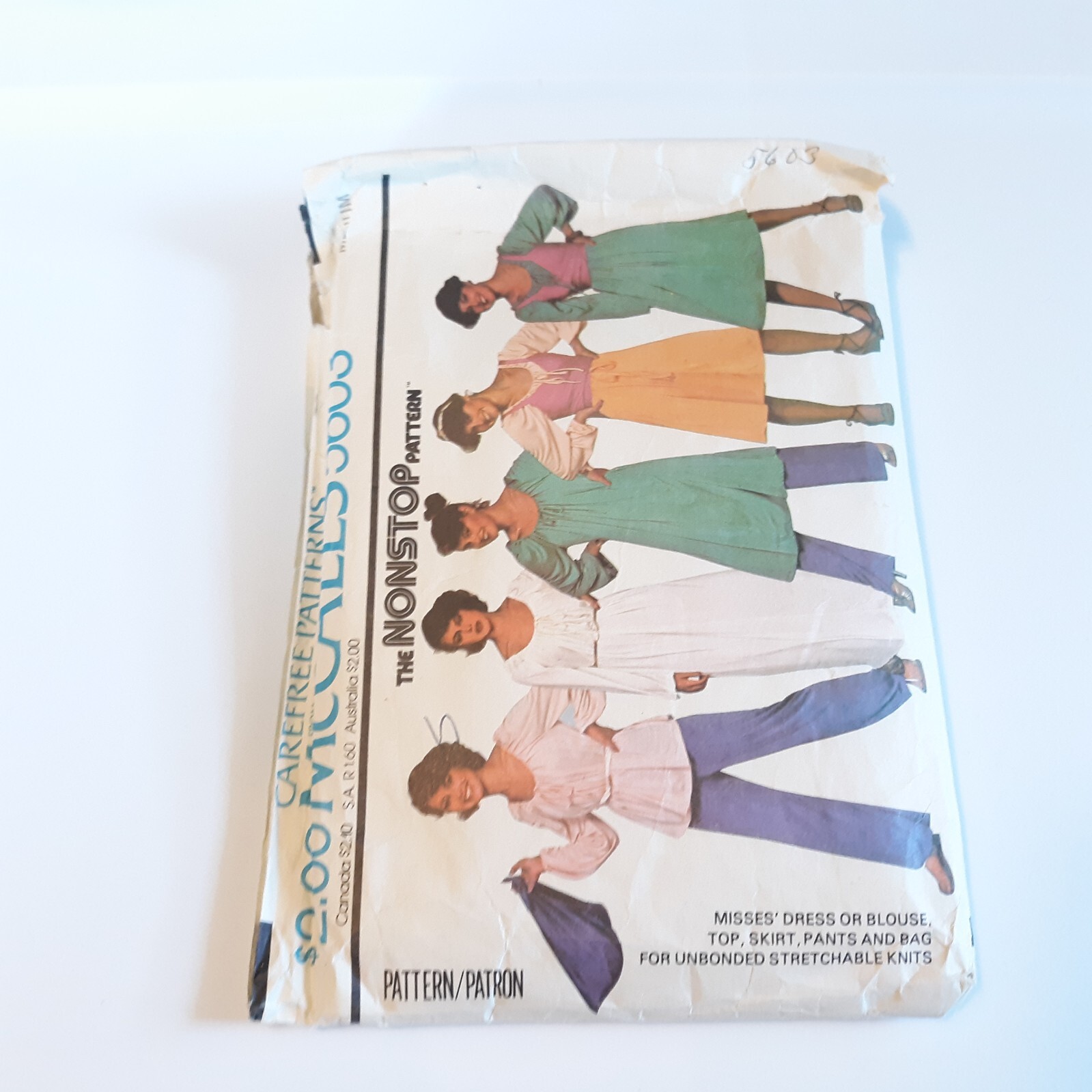 McCalls 5603 Misses Dress or Blouse Top Pattern Cut