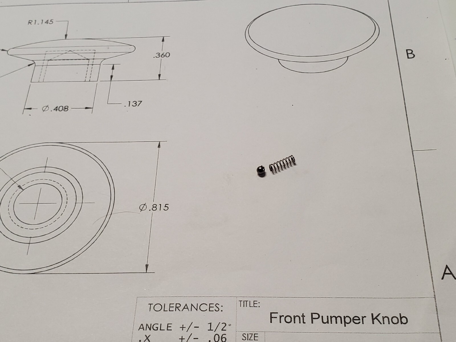 Benjamin 340, 342, 347 spring & bearing for safety tab (only)