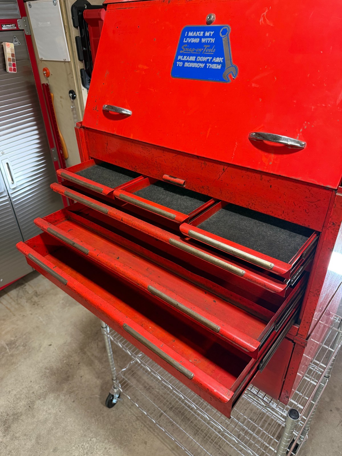 2-Vintage 1960's Snap-On KR-61 & KRA-461 Tool Box Chest Stack