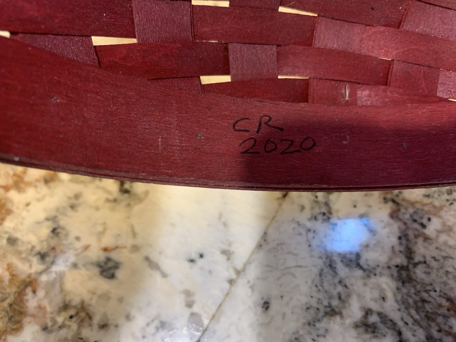Longaberger 2020 Red Tray Basket