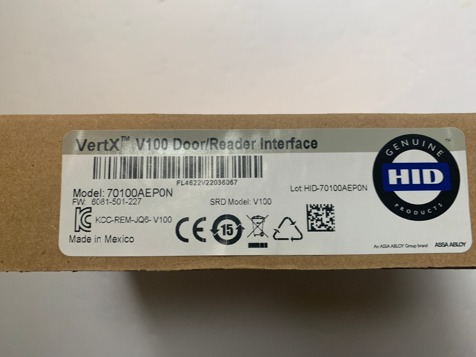 HID VertX V100 Door/ Dual Reader Interface Access Card Controller-