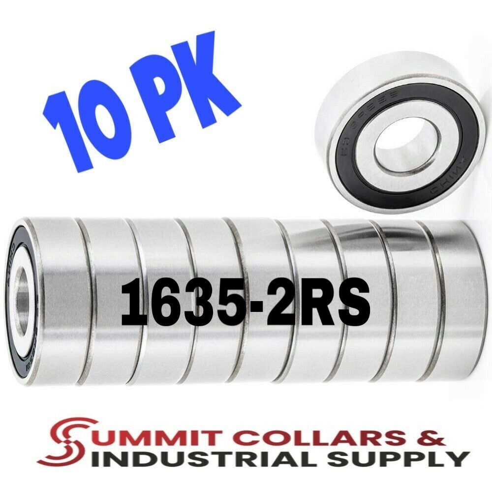 (10 PCS) 1635-2RS SEALED BALL BEARING 3/4 ID X 1-3/4 OD X 1/2 WIDE FREE SHIPPING