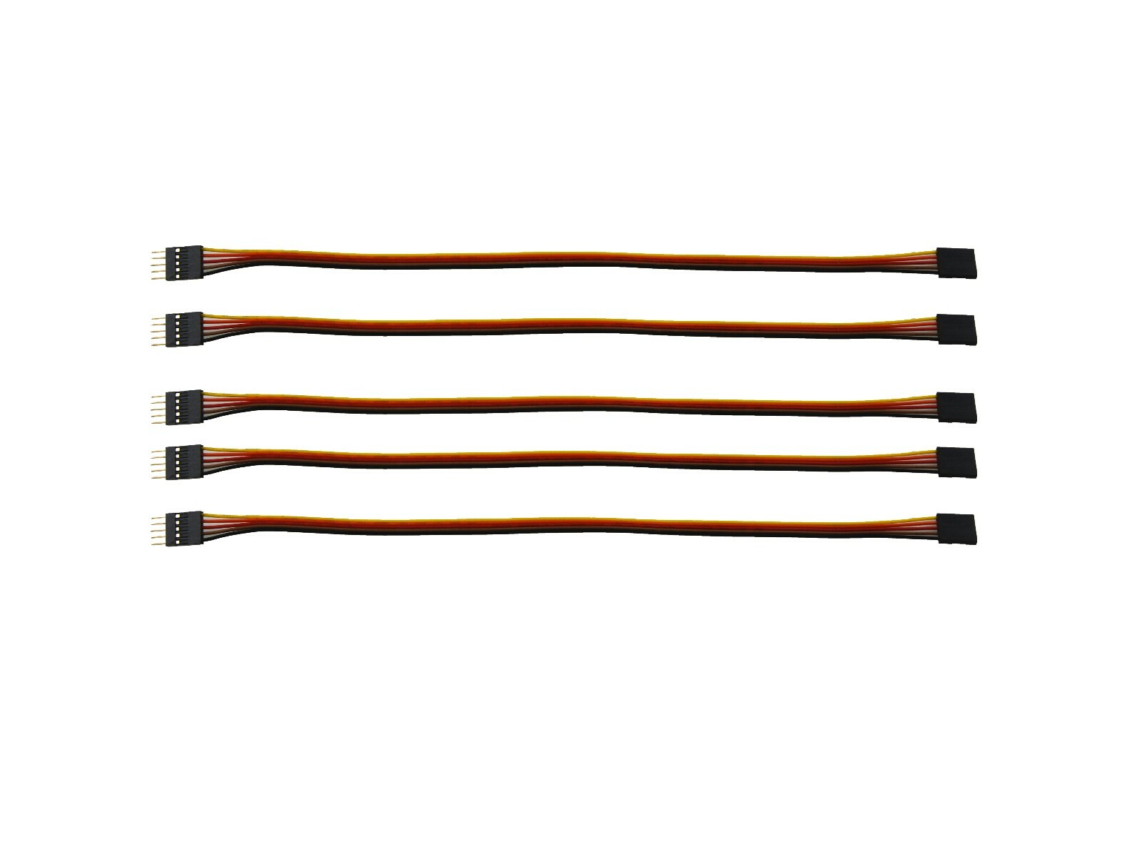5Pcs 5 Wire Resistive Touch Screen Panel Extension Cable Extension Cord Adapter
