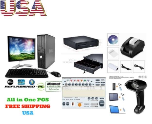 Low price Full POS all-in-one Point of Sale System Combo Kit Retail Store 17inch