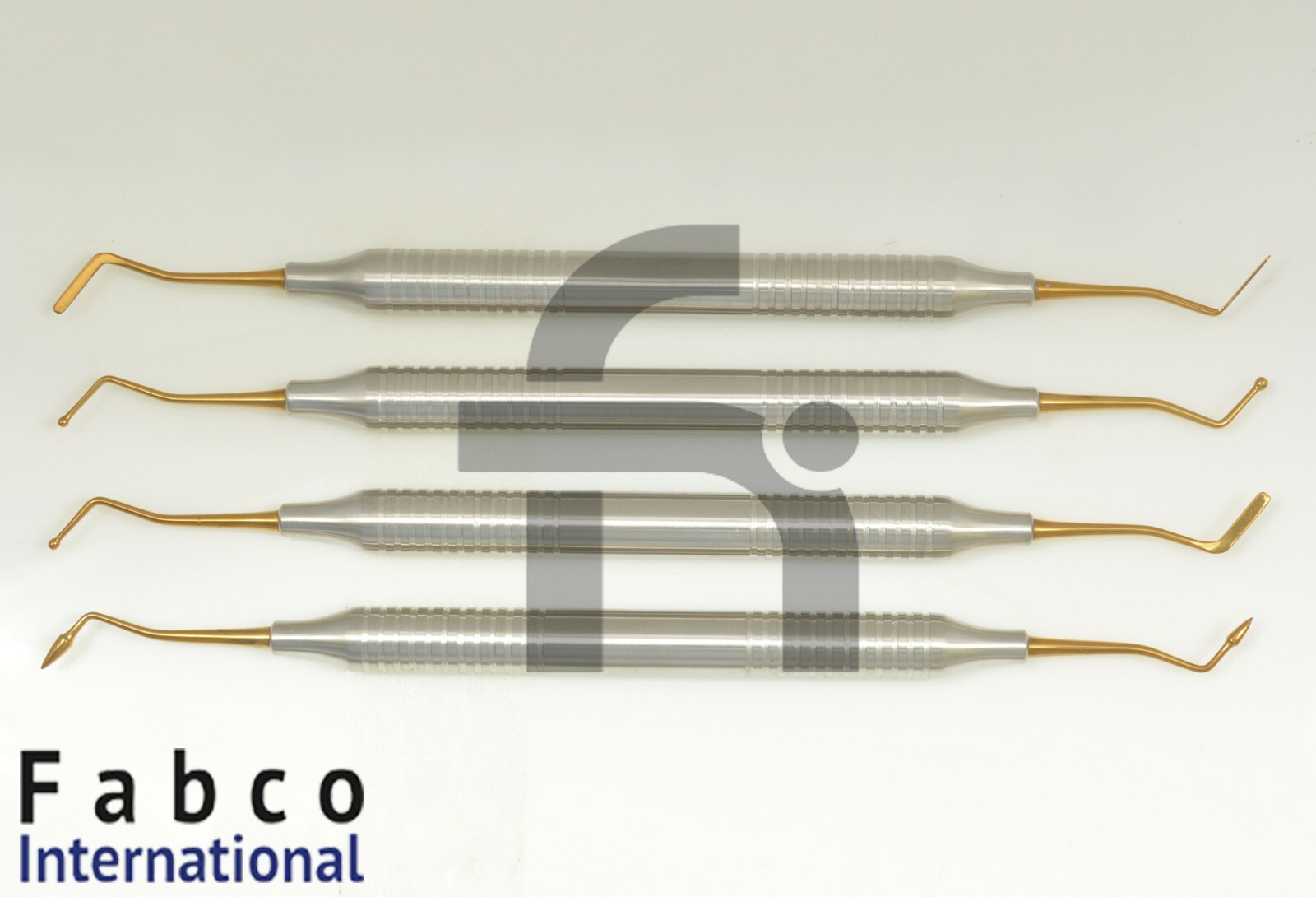 Dental Gold Coated Restorative Composite Filling Instruments 4Pcs Set
