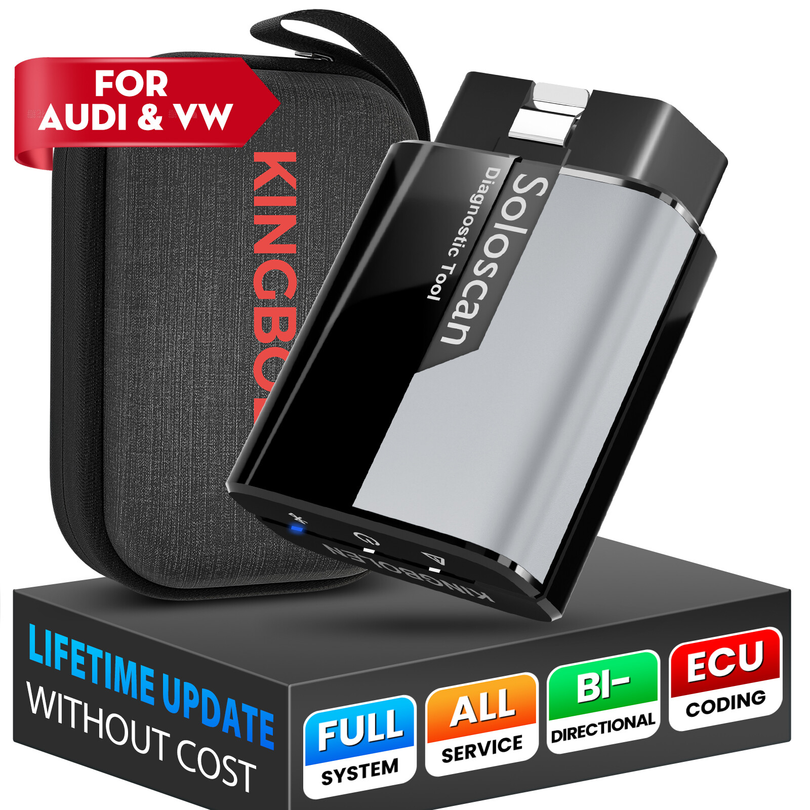 2026 KINGBOLEN SOLOSCAN OBD2 Scanner Fit For AUDI Bidirectional Diagnostic Tool