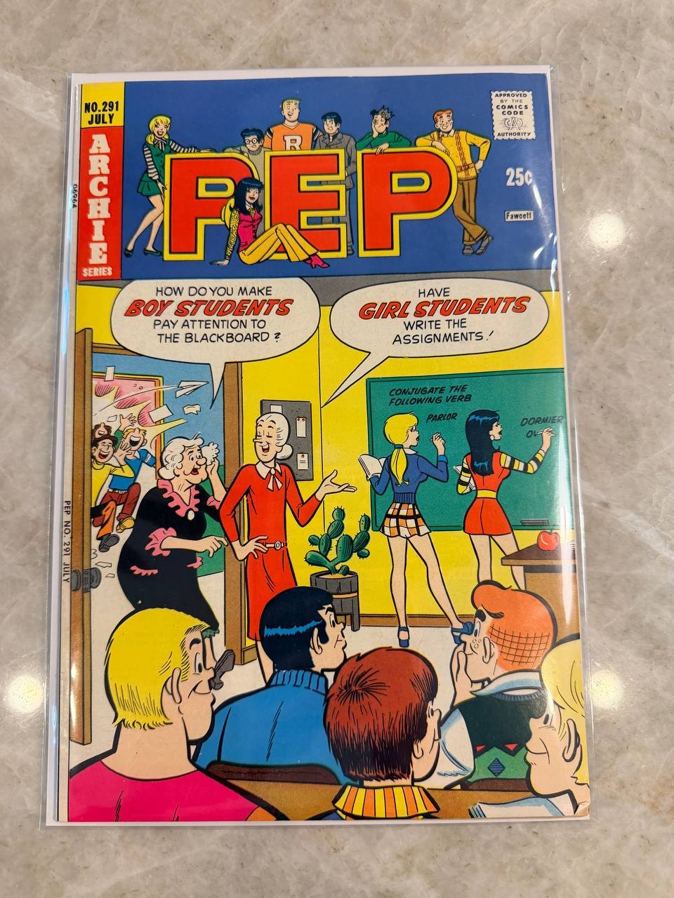 Pep Comics #291 1974 Archie Comic Bronze Age F-VG Classroom Betty Veronica