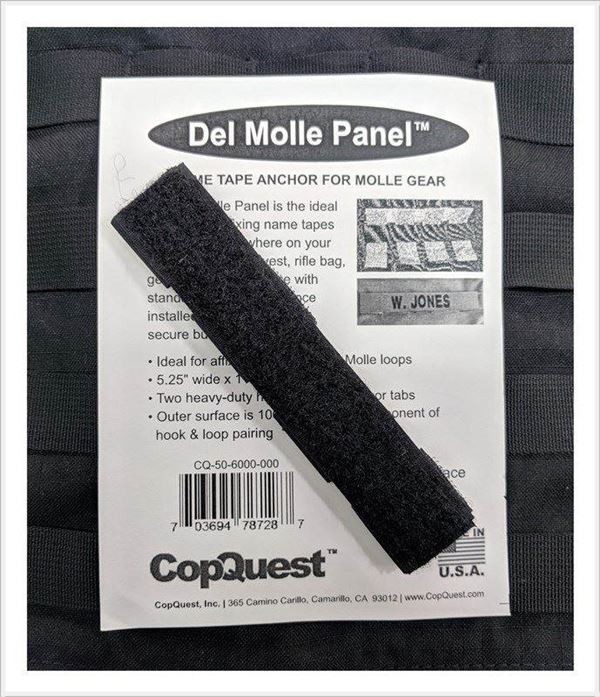 NEW Del Molle Panel Name Tape Tag - Cop Quest (Part 50-6000) (MPN N1-DMP-NT-BK)