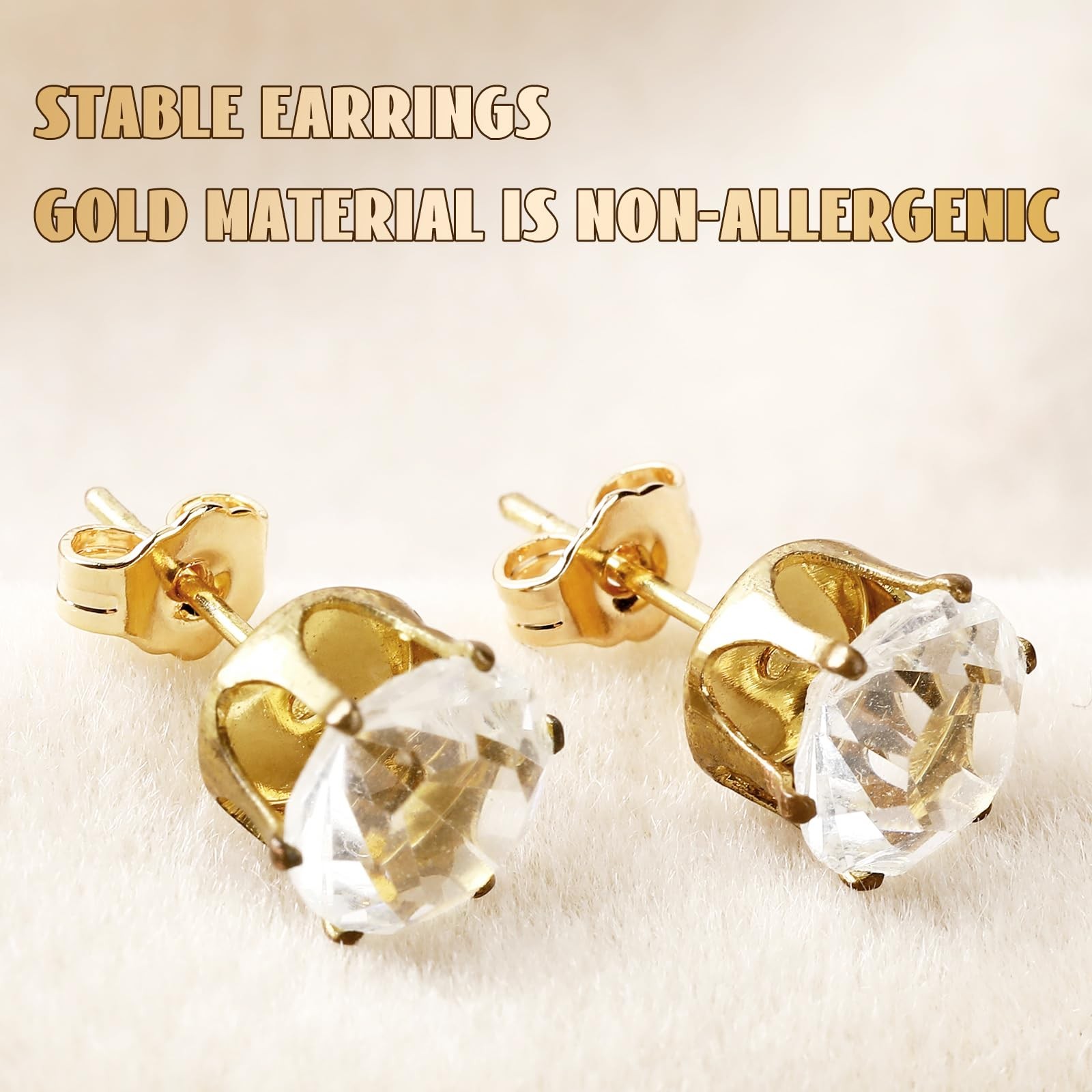 SANNIX 30Pcs/15 Pairs Earring Backs for Studs Locking, 14K Gold Earring Back ...