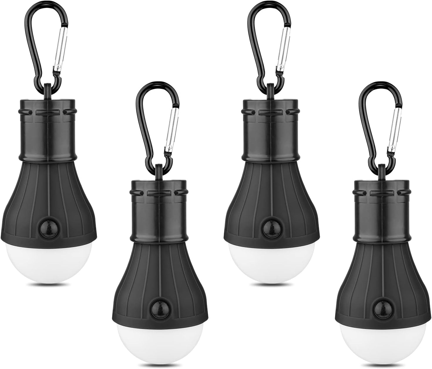 4 Pack LED with Clip Hook Camping Lantern Power Outages Emergency & Outdoor Use