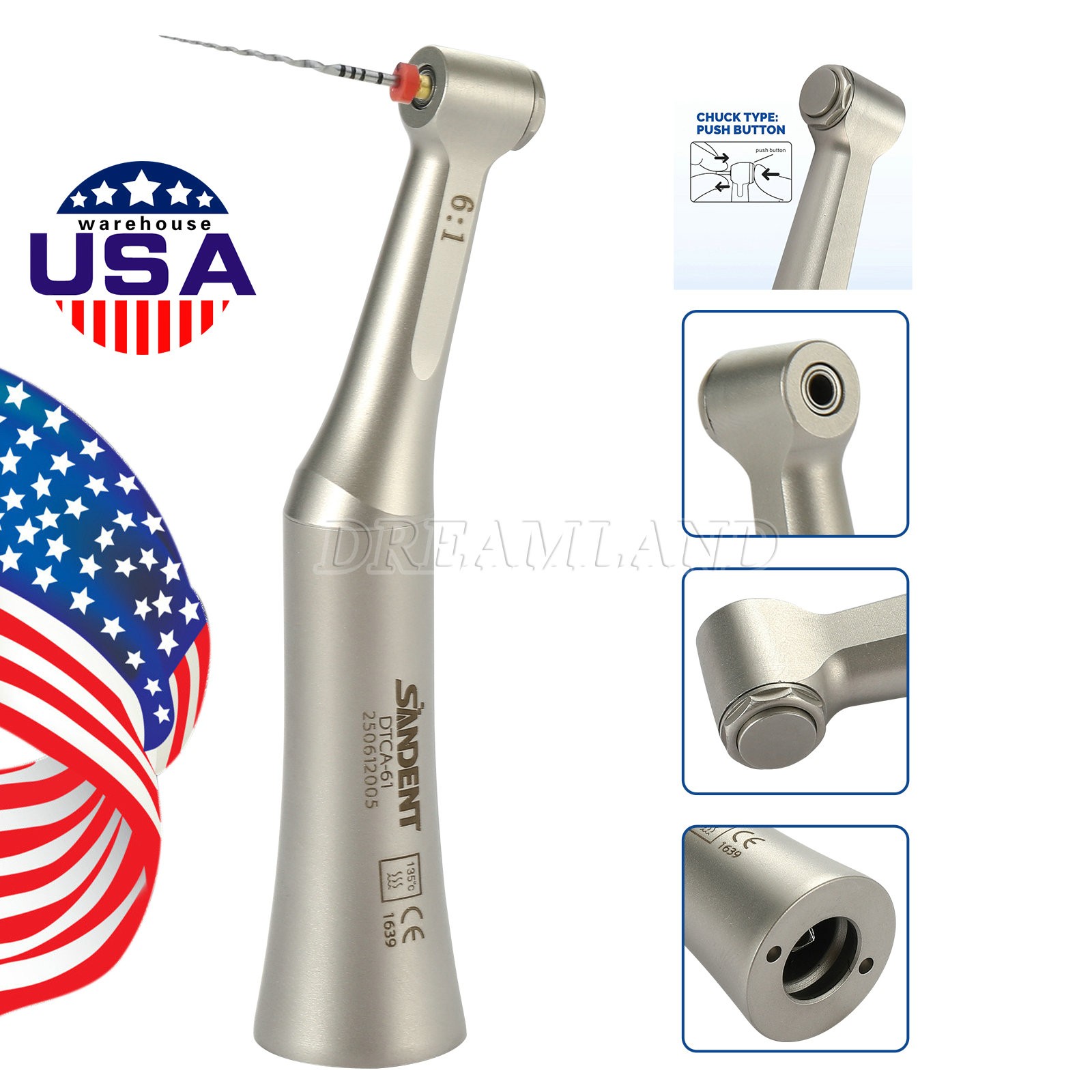 Dental 6:1 Reduction Endo Contra Angle Handpiece/ Engine Niti Files 25mm E2