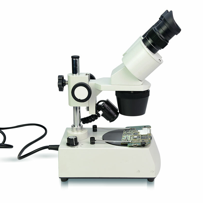 Binocular Stereo Microscope 20X 40X w/ Top Bottom LED Lights for PCB Dissecting