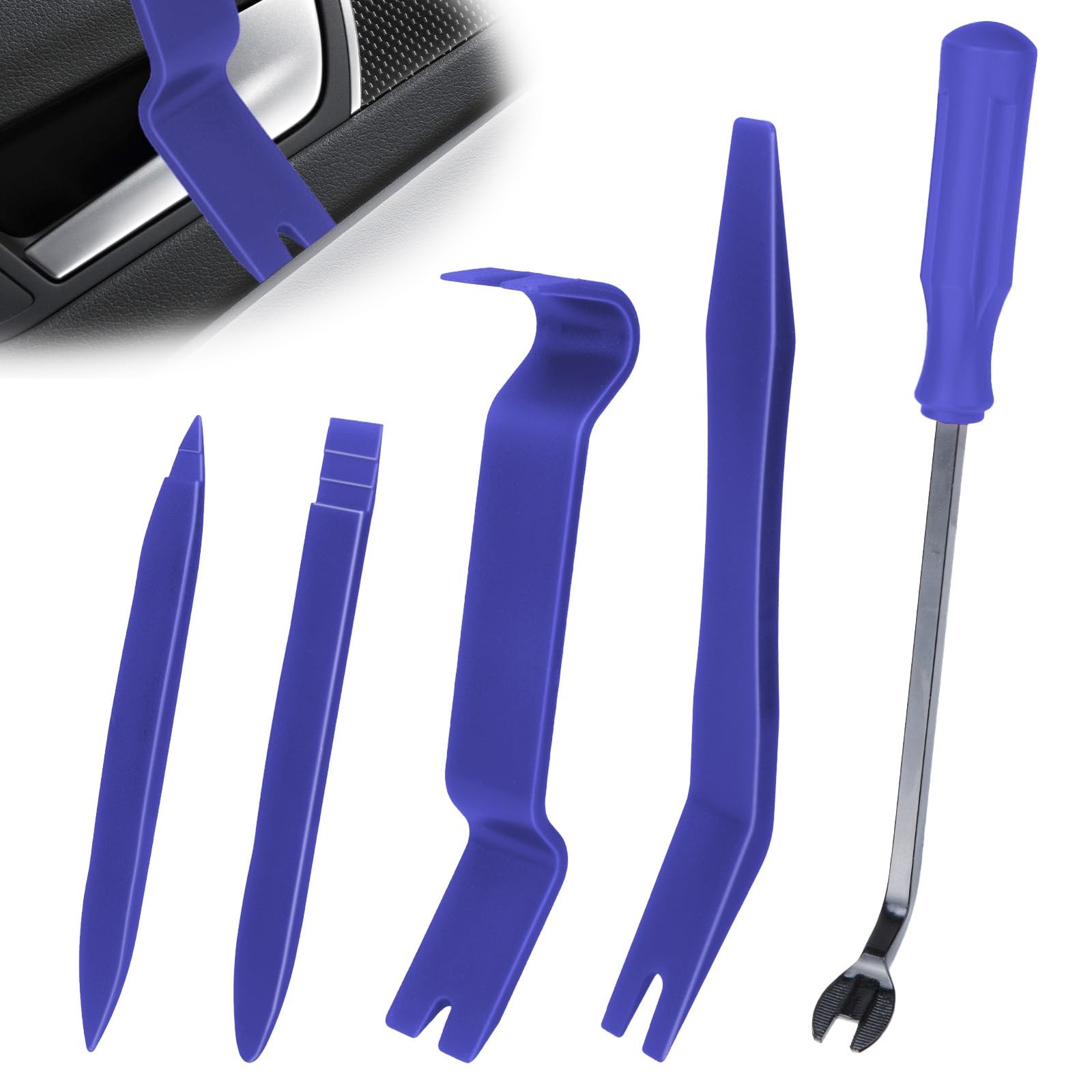 BFXM 5PCS Auto Trim Removal Tool kit, Car Accessories Clip Pry Tools Kit Blue