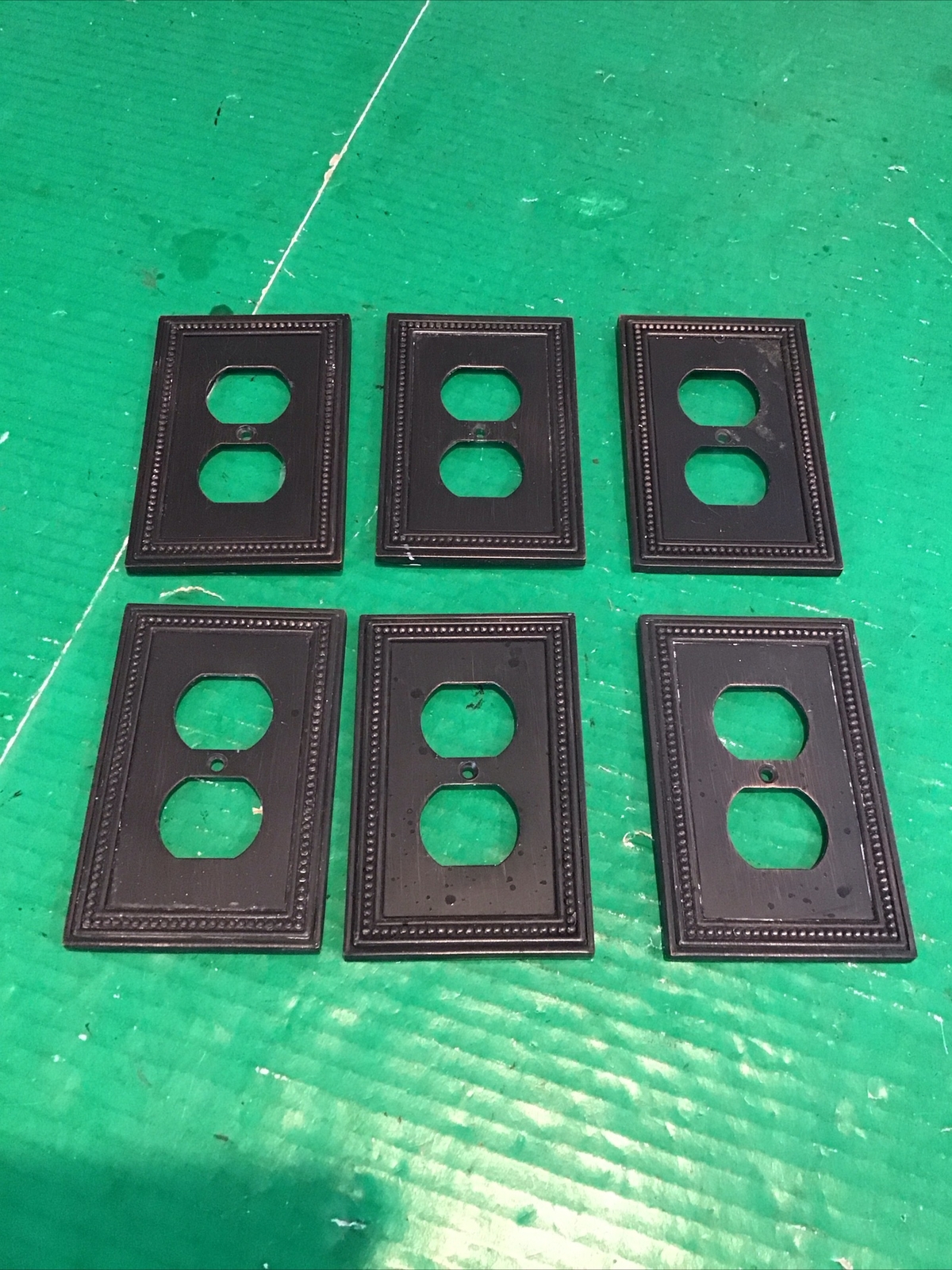 Lot of 6 LHMC Liberty Hardware Wall Outlet Gang Plates  w/  Screws Bronze