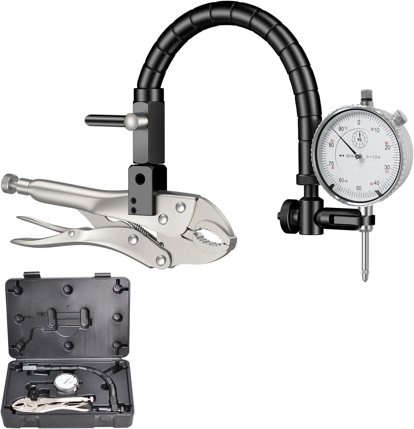 Disc Brake Rotor Ball Joint Gauge, 0-1” by 0.001” Dial Indicator, Automobile...