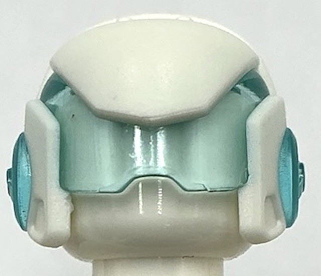 Lego New White Minifigure Headgear Helmet Space w/ Trans-Light Blue Visor Part