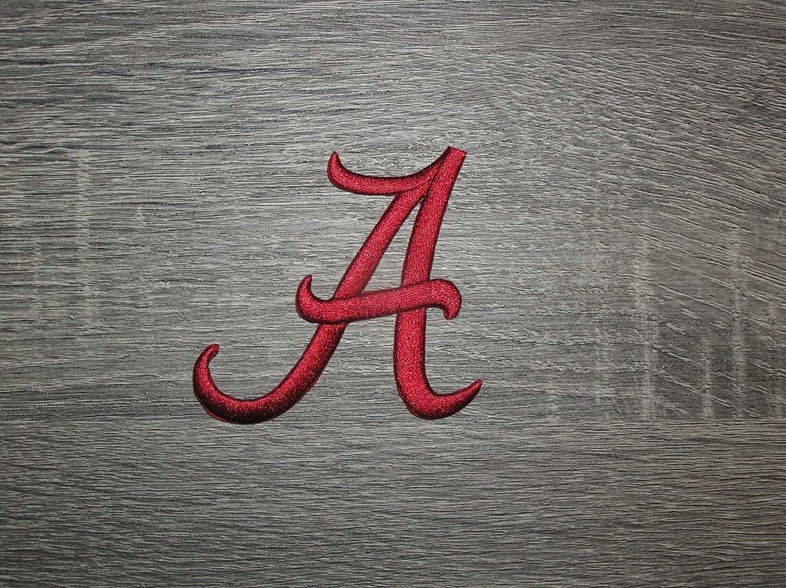 Alabama Crimson Tide College University Embroidered Iron On Patch 3" x 2.75"