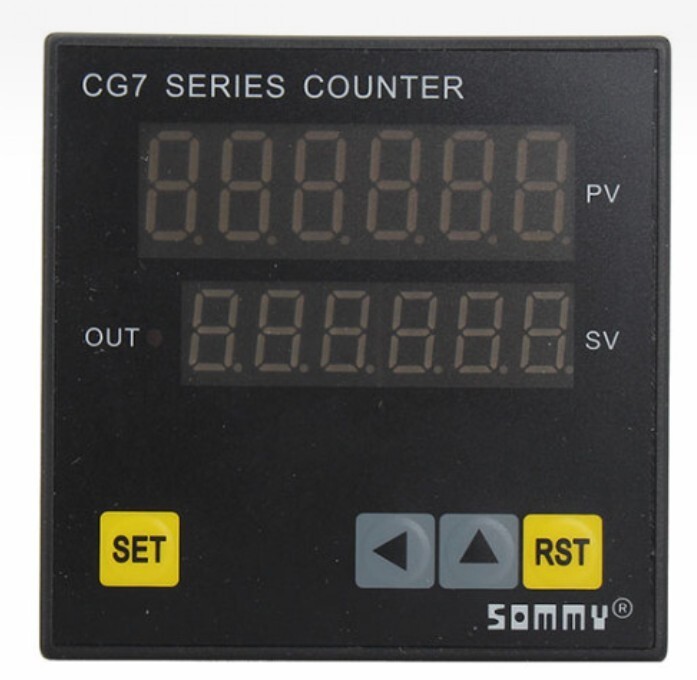 CG7 Preset Electronic Counter Double Row Six Red LED Digital Display