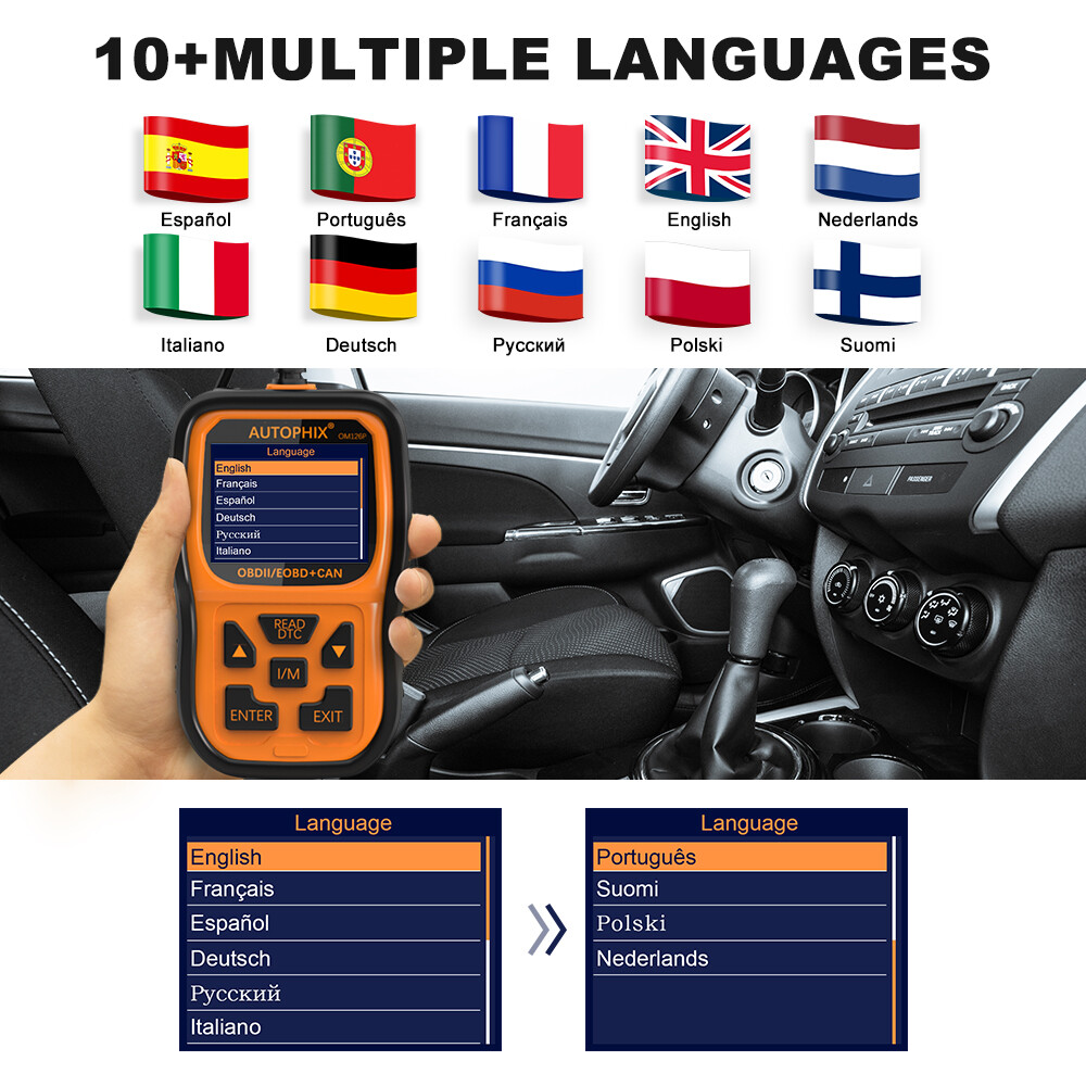 Autophix OM126P OBD2 Scanner Enhanced Vehicle Code Reader Auto Diagnostic Tool