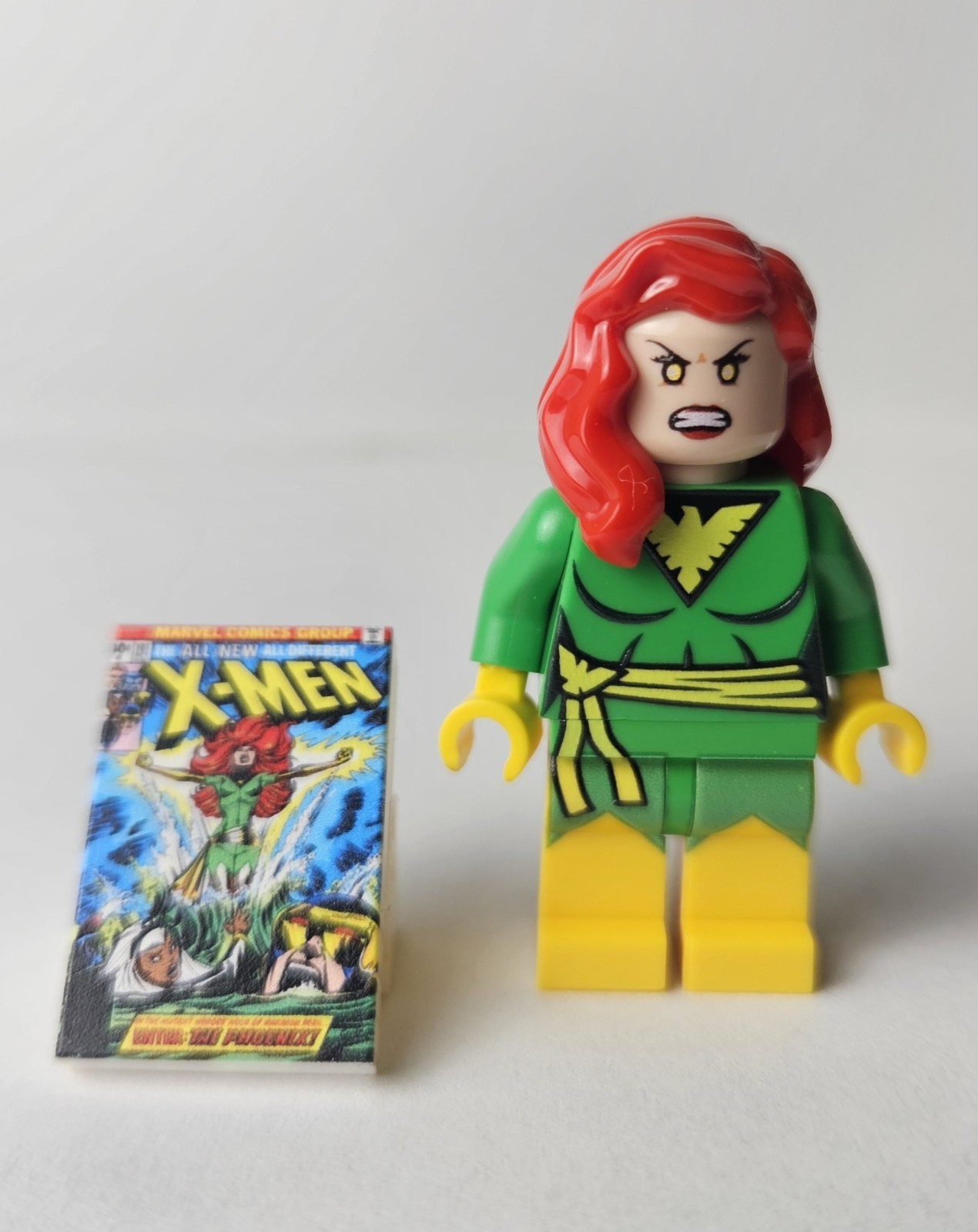 Custom Jean Grey/Phoenix Minifigure (UV) Printed On Genuine LEGO Pieces