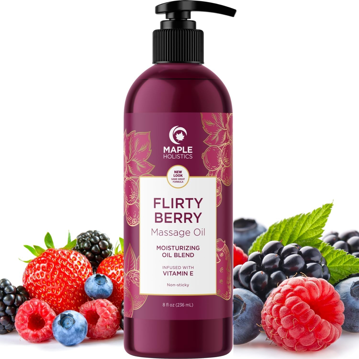 Berry Sensual Massage Oil for Couples - Fun and Fruity Full Body Massage Oil for