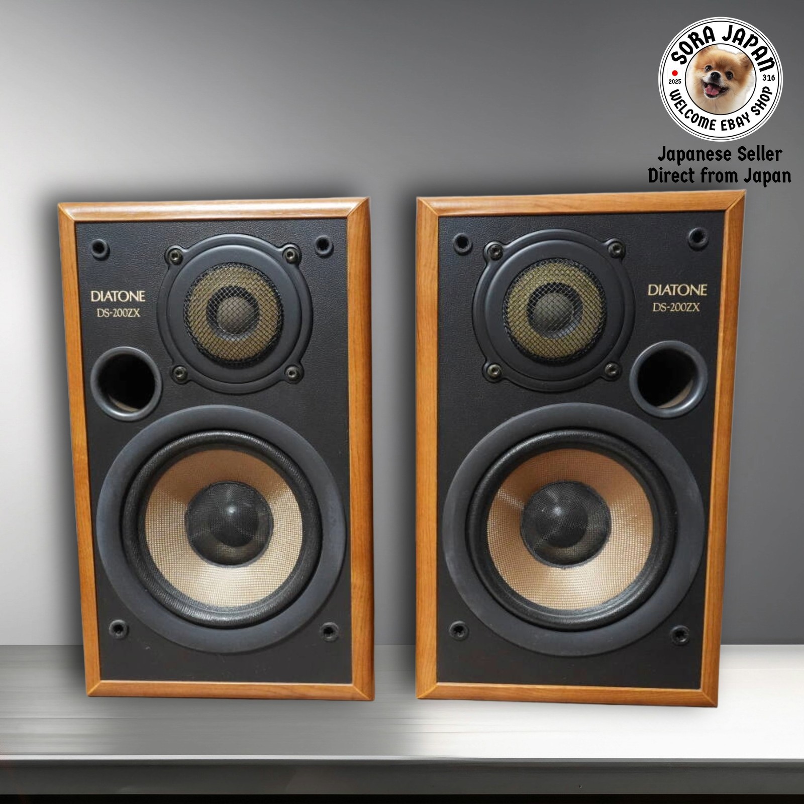 DIATONE DS-200ZX Pair Compact Vintage Japanese Speakers Used Direct from Japan