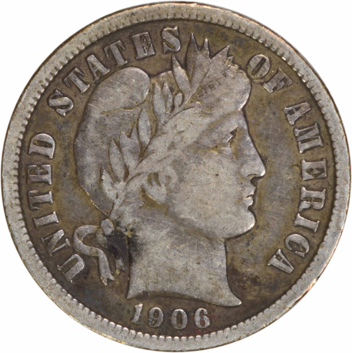 1906-O Barber Silver Dime VF Uncertified #802