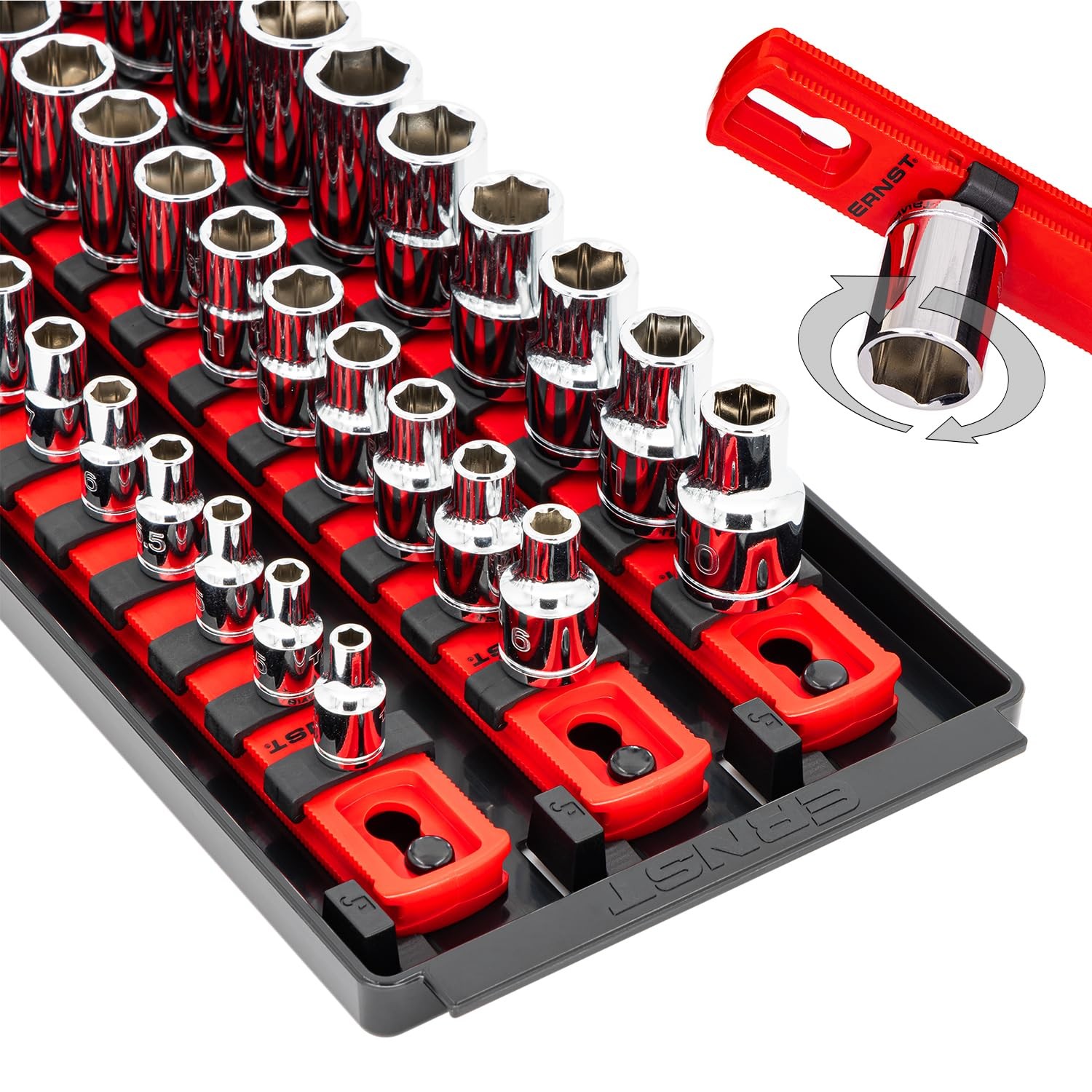 Ernst Manufacturing 18-Inch Socket Boss - Premium 3-Rail Multi-Drive