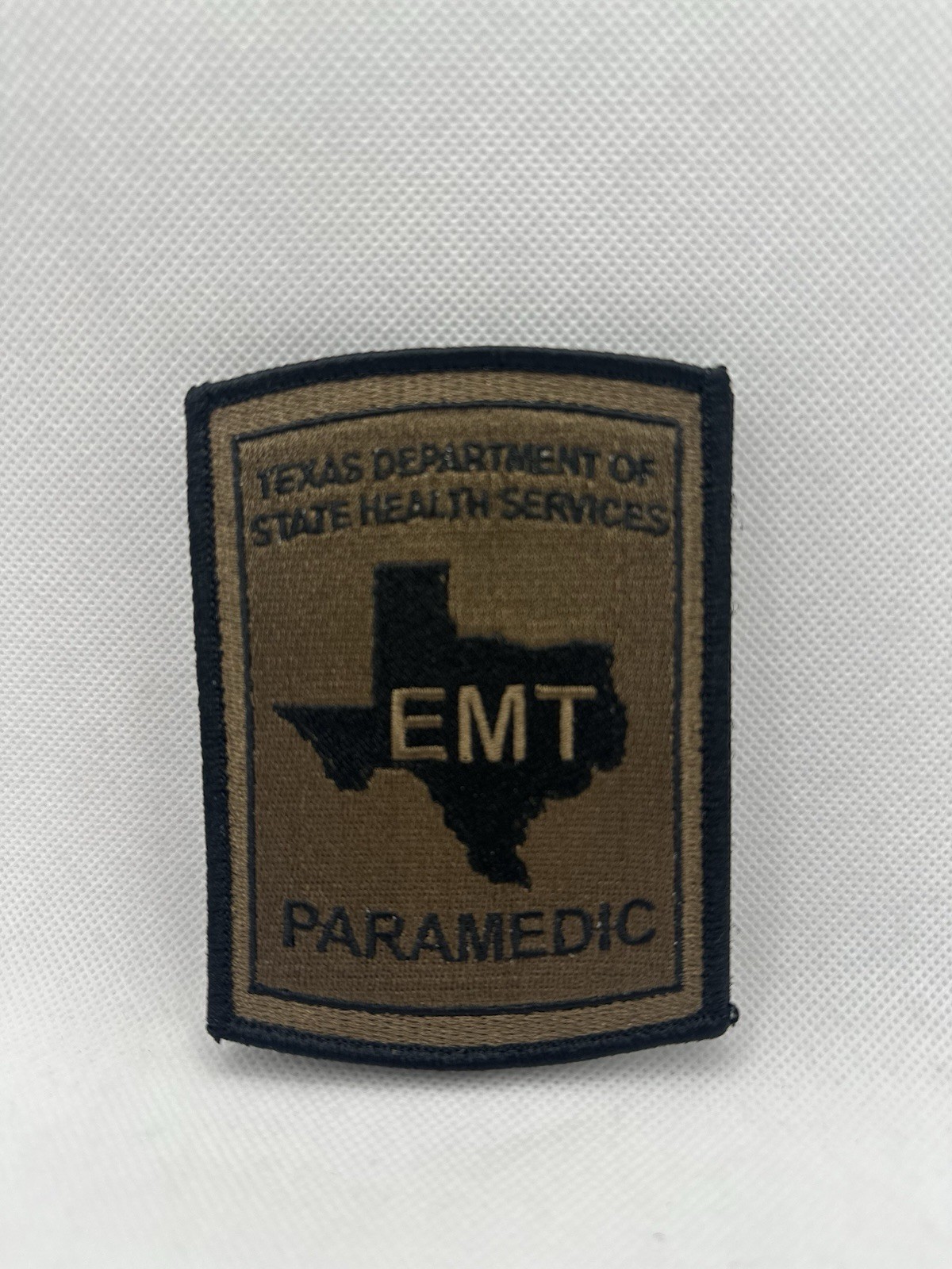 Texas Paramedic Patch Green Tactical Shoulder Size Hook Back Type