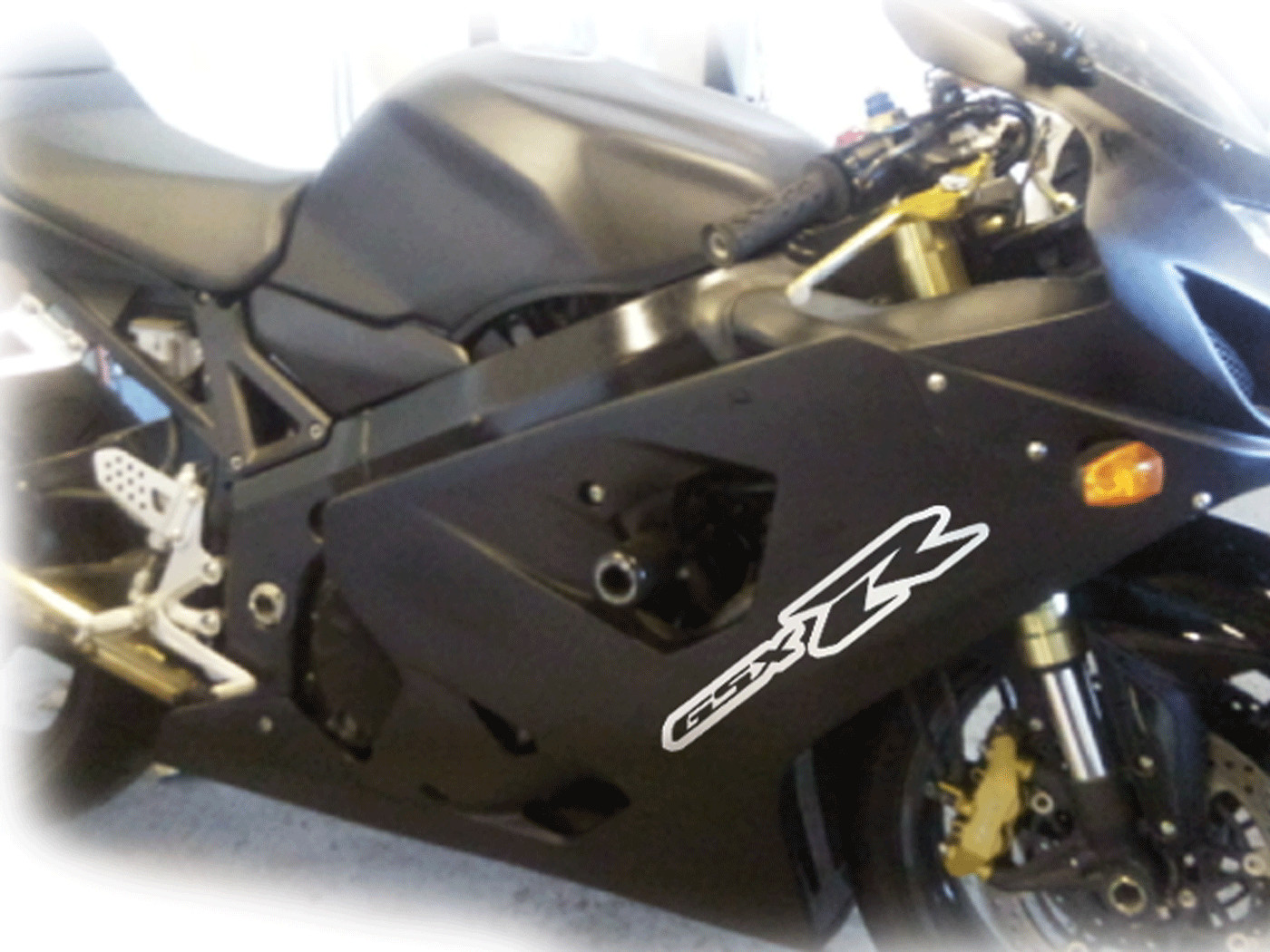 LARGE GSXR  OUTLINE MOTORCYCLE FAIRING STICKERS DECALS (2)