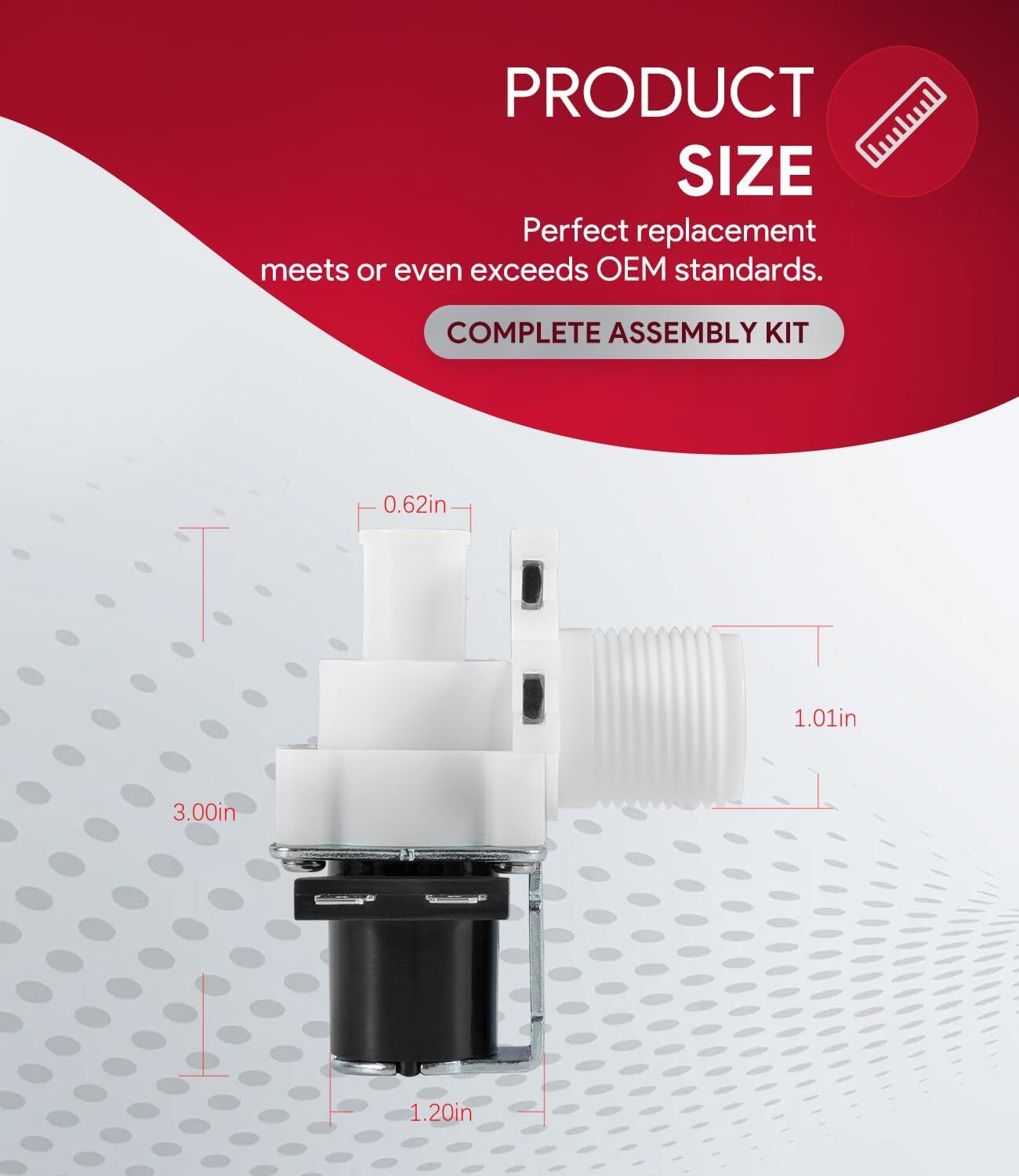 For Hoshizaki 3U0111-04 Water Valve, 120V, 60HZ, J248-072, HOS3U0111-04 B-500PF